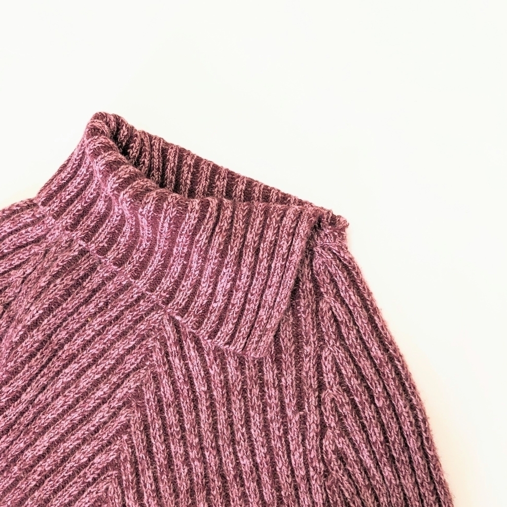 SO Women's Wool Blend Ribbed Cowl Neck Sweater - Picture 3 of 6